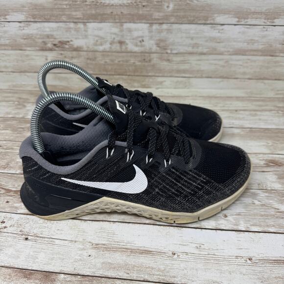 Nike Metcon 3 849807-001 Black Mesh Active Trail Running Shoes Women's Size 7 - Picture 1 of 8